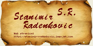 Stanimir Radenković vizit kartica